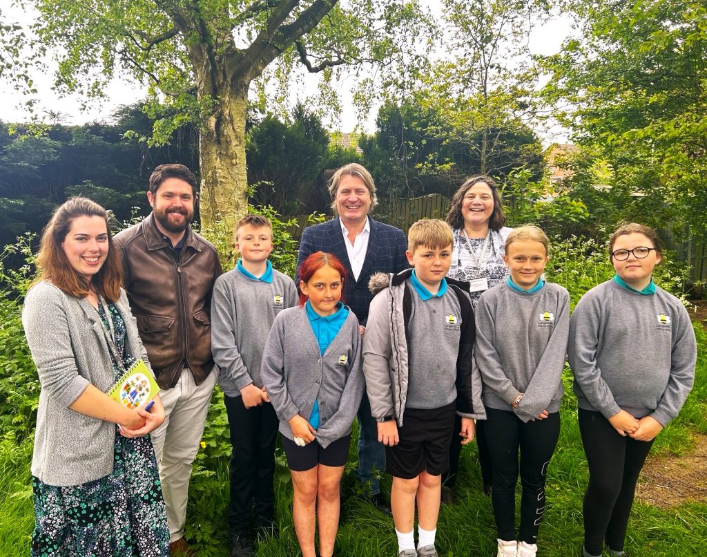 David Domoney Visits Longlands School Social Farm and Eco Allotment