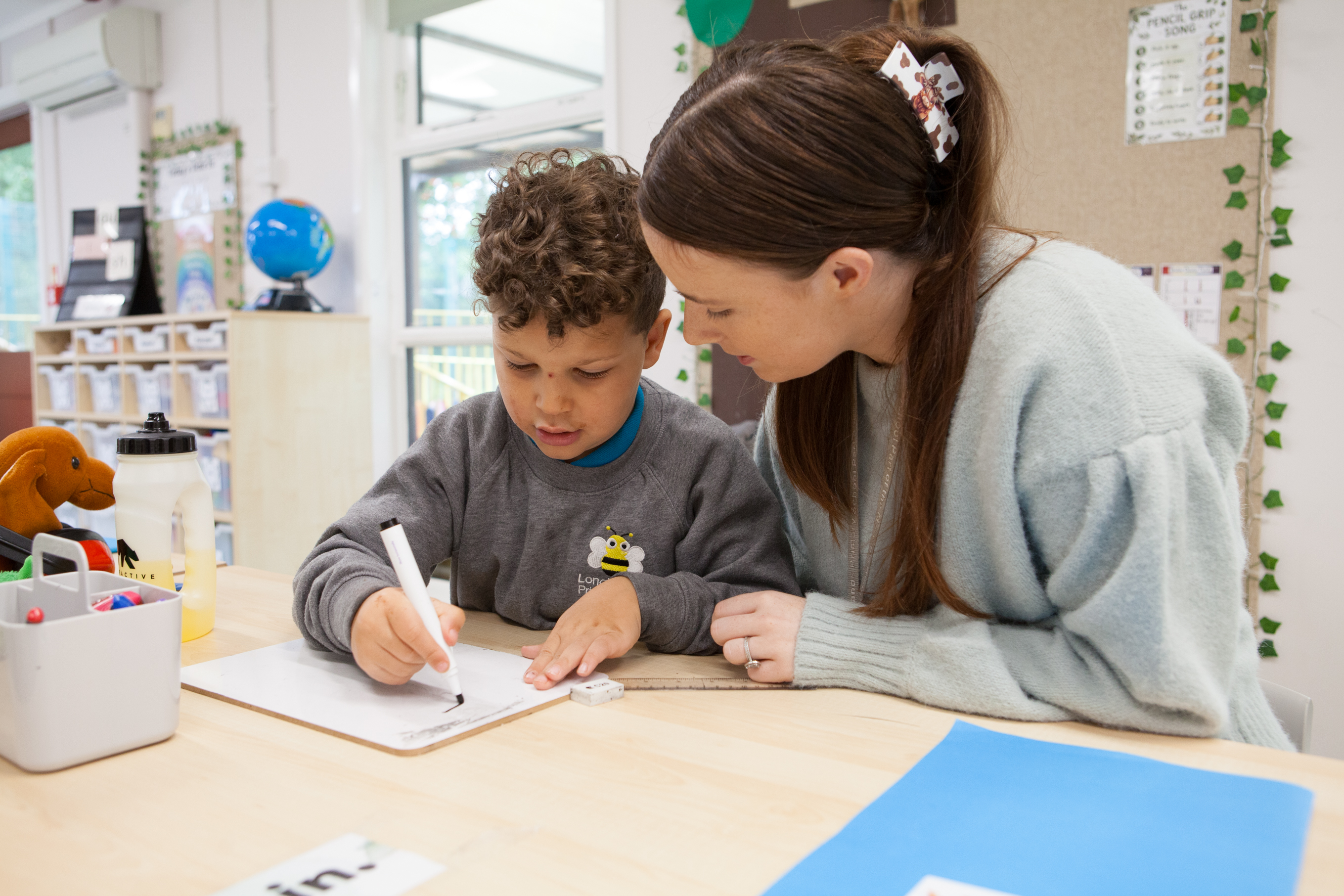A pupil receiving individual learning support in The Meadow.